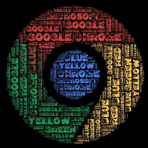 Google Chrome word cloud art