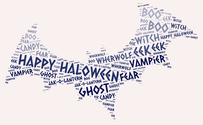 Halloween fun  word cloud art