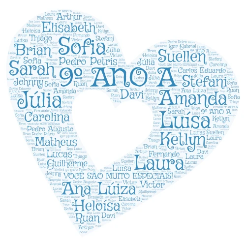 9º ano A word cloud art