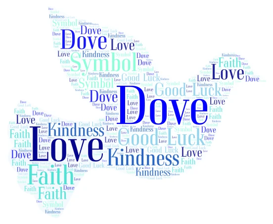 Dove Lovin' word cloud art