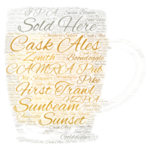 beer glass word cloud art