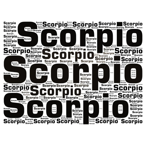🦂 Scorpio #2 ♏ word cloud art
