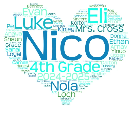 2024-2025 Nico word cloud art