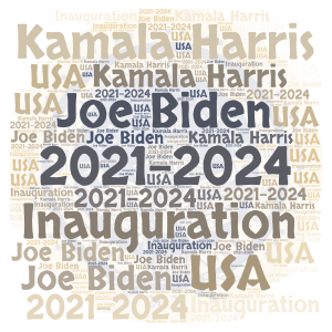 2021 January 20th Presidential Inauguration.  word cloud art