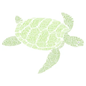 turtles need help  word cloud art