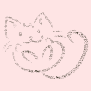 cute kitten word cloud art