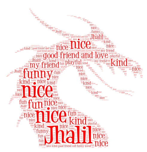 jhalil word cloud art