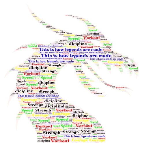 LEGENDS word cloud art