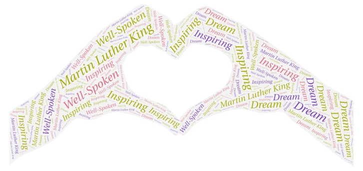 Martin Luther King word cloud art