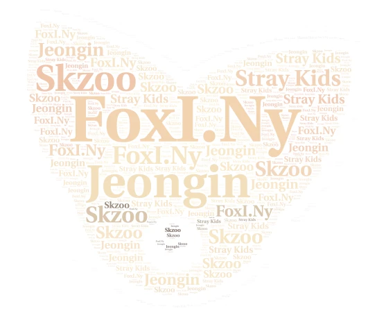 FoxI.Ny Skzoo word cloud art