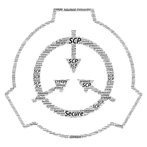 SCP word cloud art