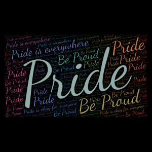 Pride Flag word cloud art