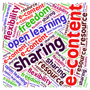 e-learning word cloud art