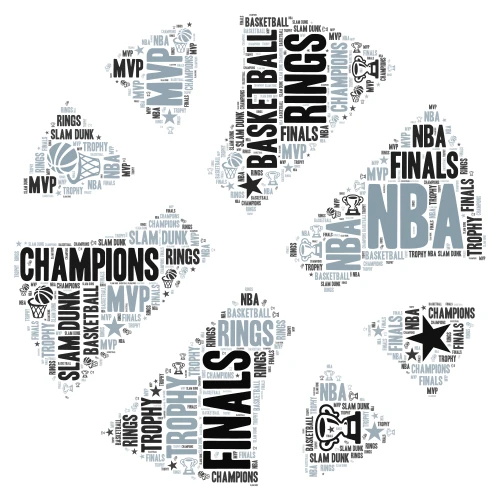 NBA Finals word cloud art