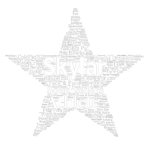 #68 Skylar Athlete  tank top Adult XL blue word cloud art