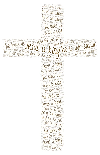 Jesus word cloud art