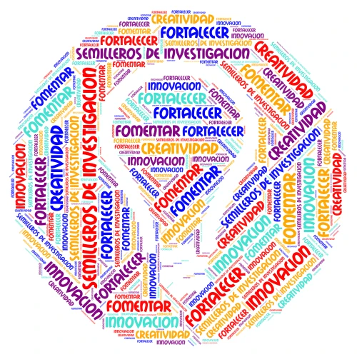 SEMILLEROS DE INVESTIGACION word cloud art