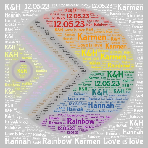 Pride word cloud art