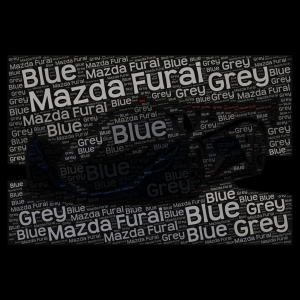 Mazda Furai word cloud art