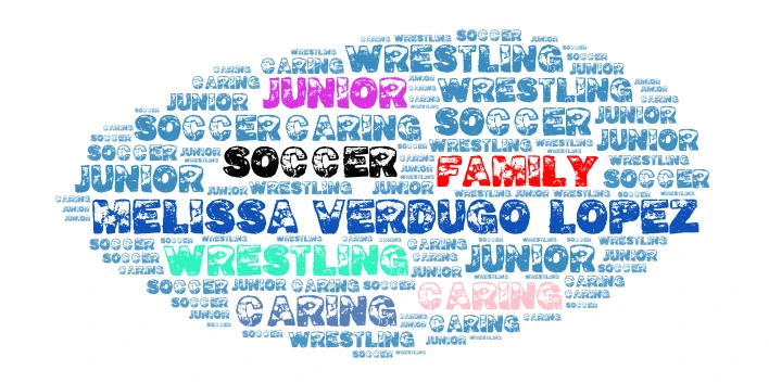 Melissa word cloud art