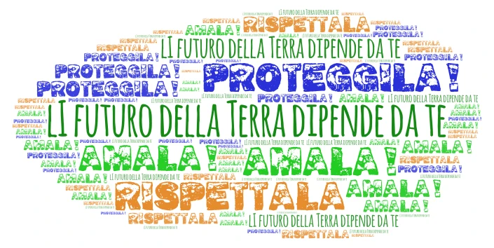 Sostenibilità  word cloud art