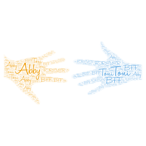 abby and toni bffs forever word cloud art