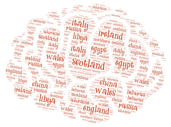 geography word cloud art