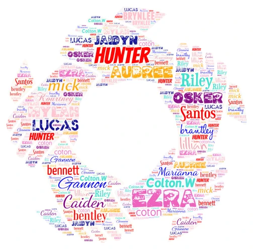 class hands word cloud art