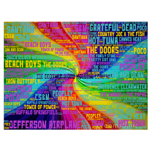 California Dreaming word cloud art