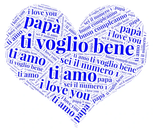 regalo word cloud art