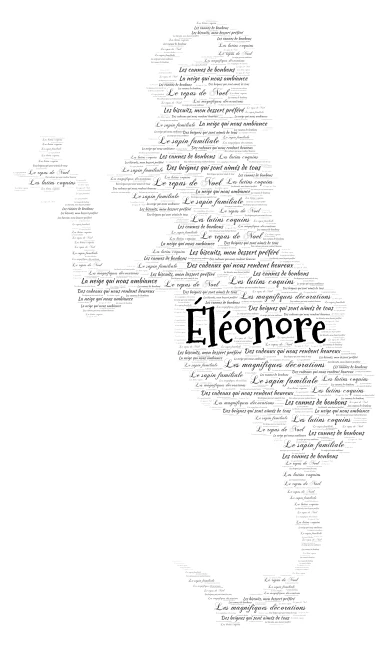 tagul noel word cloud art