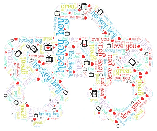 Dad word cloud art