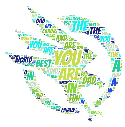 Leon fathers day word cloud art