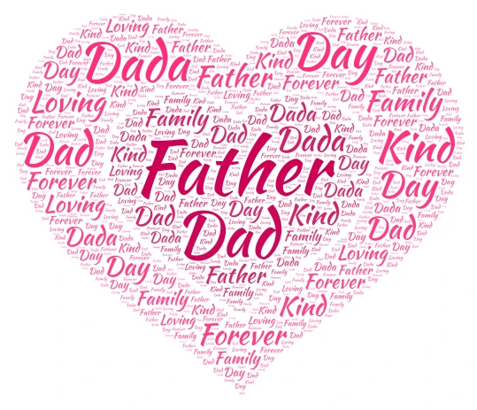 Father's Day word cloud art