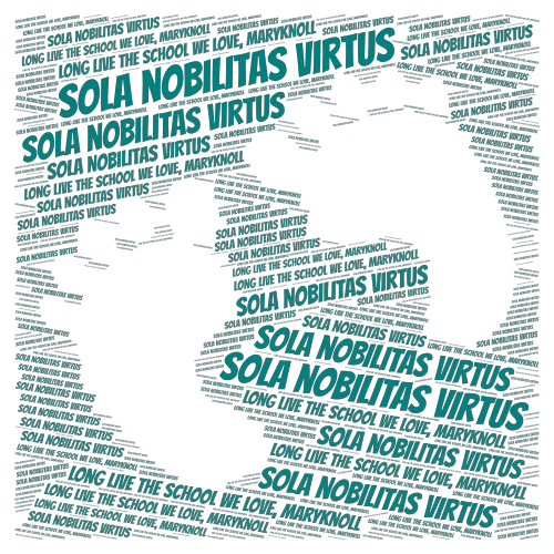 School motto 2 word cloud art