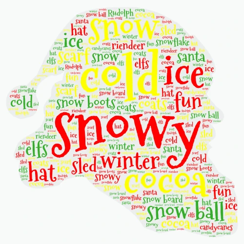 winter wonderland word cloud art