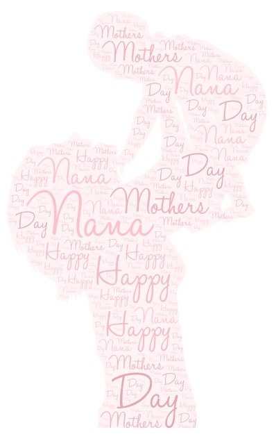 Mother day word cloud art