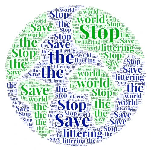 Save the world word cloud art