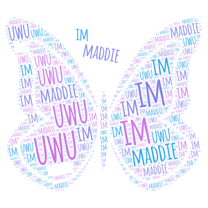 name is madison but call me maddie word cloud art
