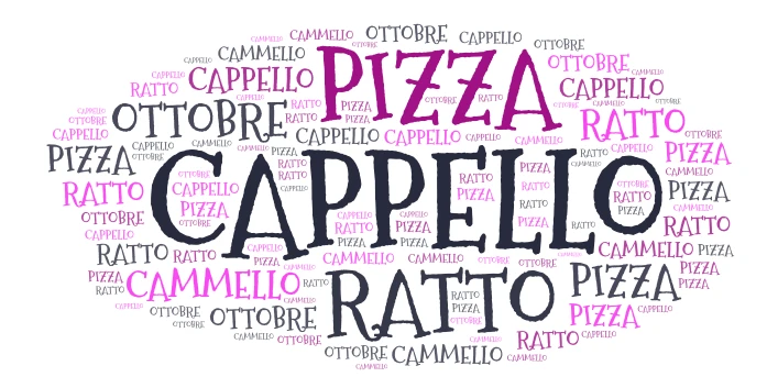 LE DOPPIE word cloud art