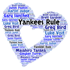 Yankees Rule word cloud art