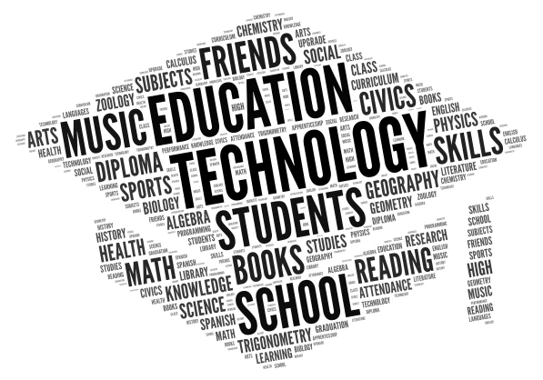School Graduation Cap word cloud art