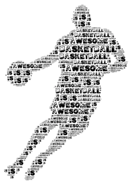 Basketball!!! word cloud art