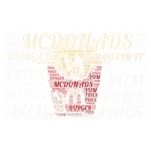 McDonald Fries word cloud art