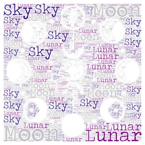 Moon Cycle word cloud art