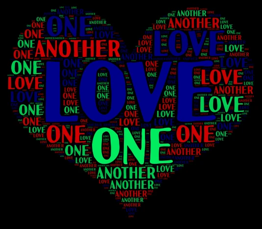 Love others word cloud art