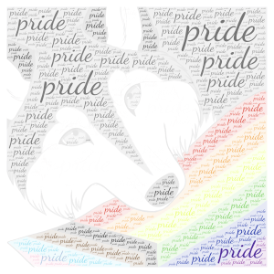 Pride word cloud art
