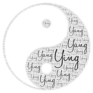 Ying and Yang!!! word cloud art