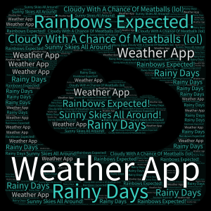 Weather App (P.S, Did you find what movie I hid in here?) word cloud art