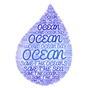 Happy National World Ocean Day! Repost!!! word cloud art